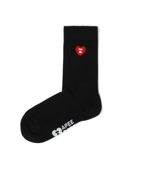 APEE 靴下 HEART EMBROIDERY BADGE SOCKS レディース : ZOZOTOWN Yahoo