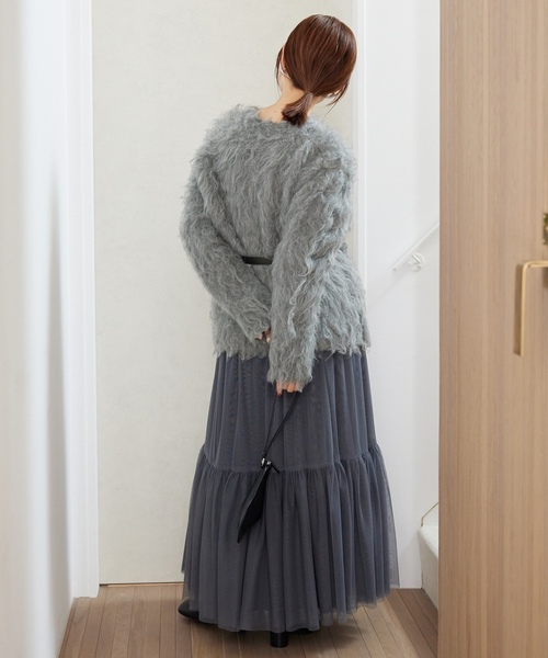 「SLOBE IENA」 ニットカーディガン FREE グレー レディースの画像