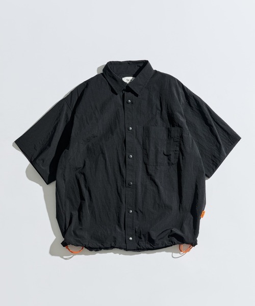 WETTEMPT シャツ NYLON BICOLOR DRAWSTRING S/S SHIRT / ナイロンバイ