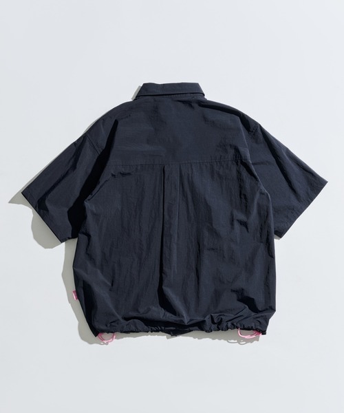 WETTEMPT シャツ 半袖 NYLON BICOLOR DRAWSTRING S/S SHIRT / ナイロン