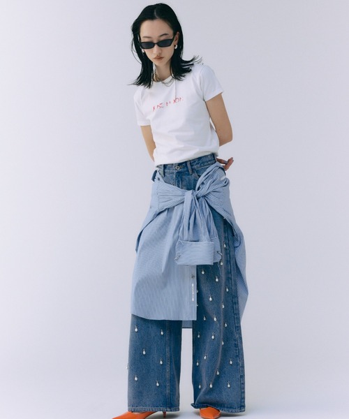 「JOSE MOON」 半袖Tシャツ FREE ブラウン レディース_画像3