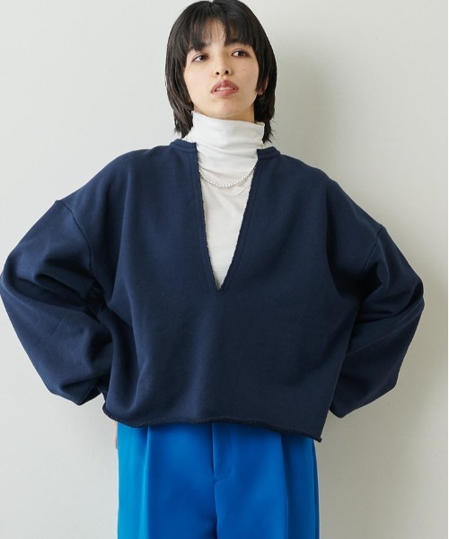 「Whim Gazette」 スウェットカットソー FREE グレー レディース_画像2