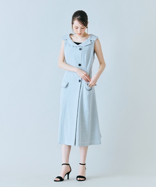 ワンピース 「モデル美香×Audie a Muses」ラップ風デザインワンピースの画像