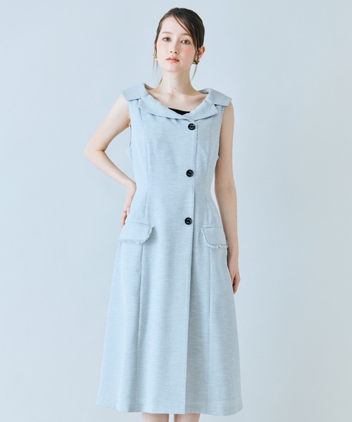 ワンピース 「モデル美香×Audie a Muses」ラップ風デザインワンピースの画像