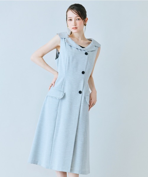 ワンピース 「モデル美香×Audie a Muses」ラップ風デザインワンピースの画像