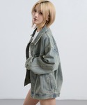 コート アウター ウォッシュ加工 オーバーサイ...の詳細画像3