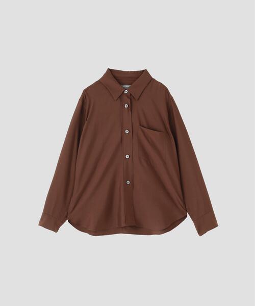 ブラウス シャツ MATT SILK SHIRT レディースの画像