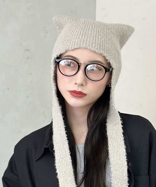 「Per sist ence」 ニットキャップ FREE グレイッシュベージュ レディース_画像8