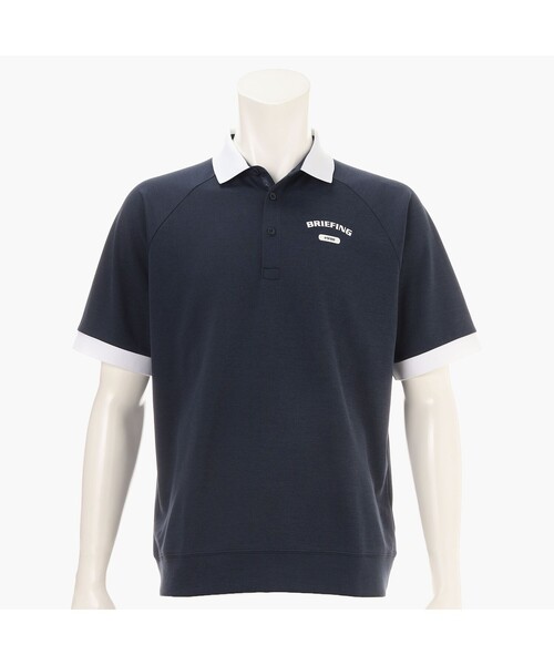 uvカット tシャツ 「BRIEFING GOLF／ブリーフィングゴルフ」MEN’S COLLEGE LOGO POLO RF メンズの画像