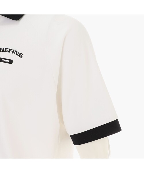 uvカット tシャツ 「BRIEFING GOLF／ブリーフィングゴルフ」MEN’S COLLEGE LOGO POLO RF メンズの画像