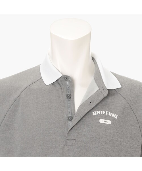 uvカット tシャツ 「BRIEFING GOLF／ブリーフィングゴルフ」MEN’S COLLEGE LOGO POLO RF メンズの画像