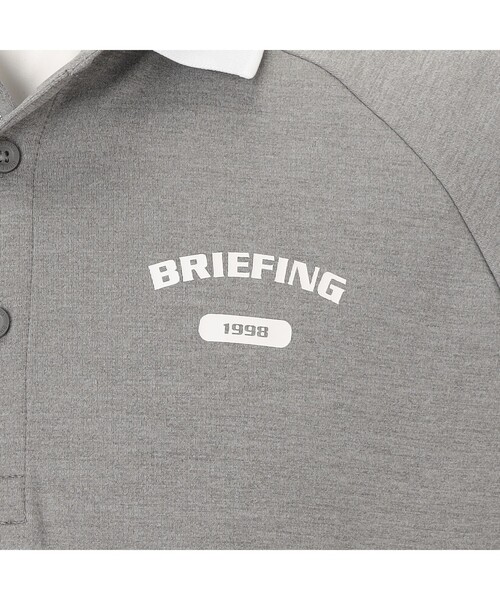 uvカット tシャツ 「BRIEFING GOLF／ブリーフィングゴルフ」MEN’S COLLEGE LOGO POLO RF メンズの画像