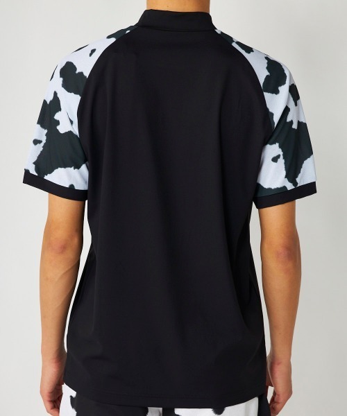 シャツ 半袖 「Loudmouth:ラウドマウス」切替ストレッチモックネック