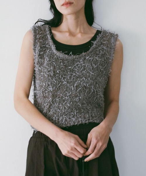anuke（アンヌーク） ベスト ジレ Mixyarn Knit Vest レディース