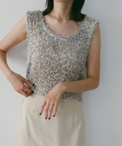 anuke（アンヌーク） ベスト ジレ Mixyarn Knit Vest レディース