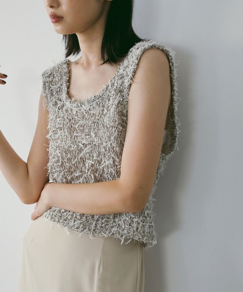 anuke（アンヌーク） ベスト ジレ Mixyarn Knit Vest レディース