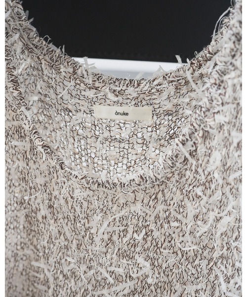 anuke（アンヌーク） ベスト ジレ Mixyarn Knit Vest レディース
