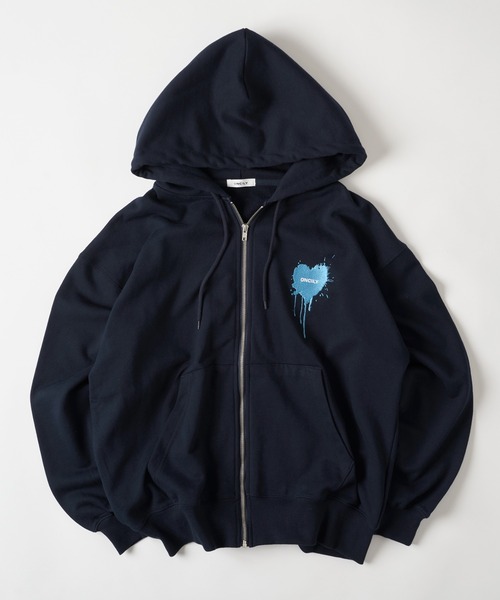 ONCILY（オンシェリー） ジップアップパーカー MEDIUM ネイビー メンズ 