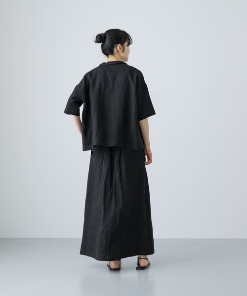 「かぐれ」 半袖シャツ FREE チャコールグレー レディース_画像8
