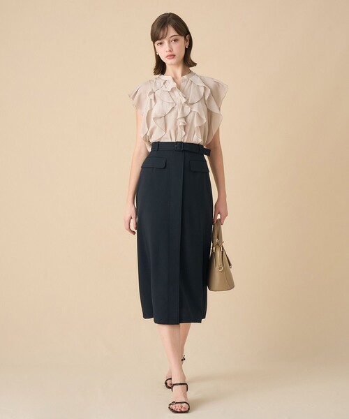 ANAYI（アナイ） ブラウス シャツ ライトローンラッフルブラウス