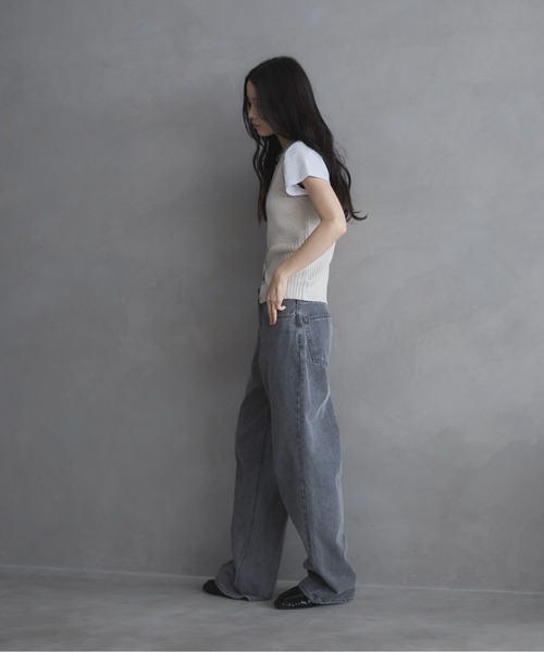 「feepur」 ニットベスト MEDIUM ブラウン レディース_画像6