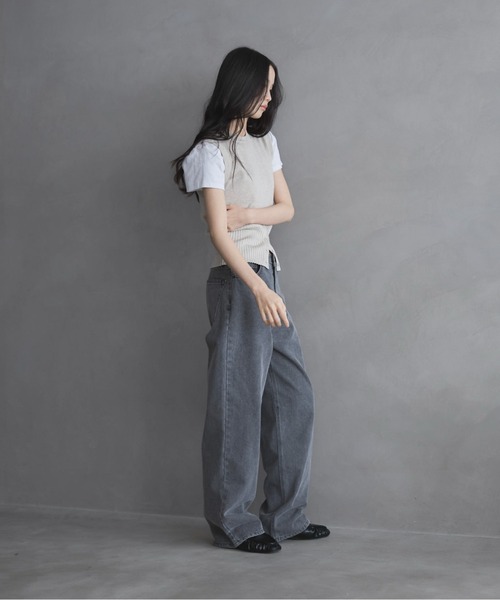「feepur」 ニットベスト MEDIUM ブラウン レディース_画像8