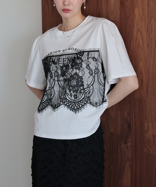 「J by blue」 半袖カットソー MEDIUM ブラック レディース_画像4