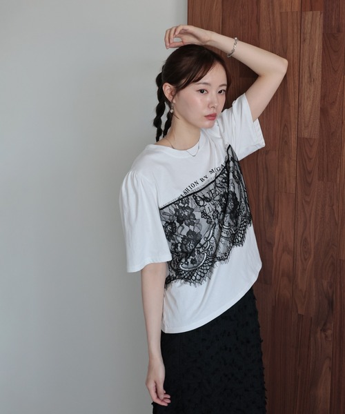 「J by blue」 半袖カットソー MEDIUM ブラック レディース_画像5