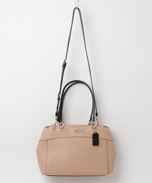 美品　COACH キャリーオール 2WAY ハンドバッグ ショルダー　ベージュ COACH（コーチ） ブルック キャリーオール 2WAYバッグ - ベージュ