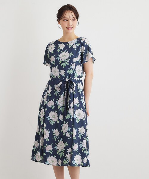 LAURA ASHLEY（ローラアシュレイ） ワンピース 半袖 「2WAYウエスト