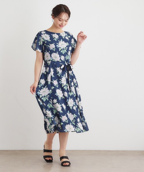 LAURA ASHLEY（ローラアシュレイ） ワンピース 半袖 「2WAYウエスト