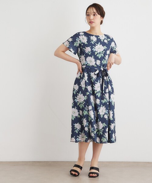 LAURA ASHLEY（ローラアシュレイ） ワンピース 半袖 「2WAYウエスト