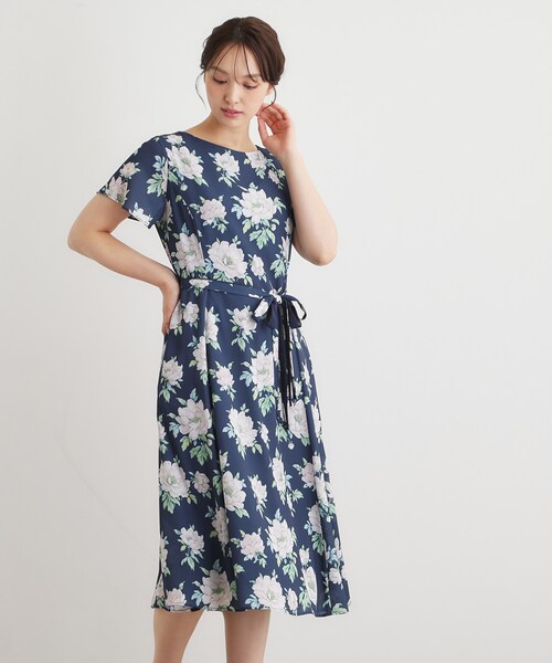 LAURA ASHLEY（ローラアシュレイ） ワンピース 半袖 「2WAYウエスト