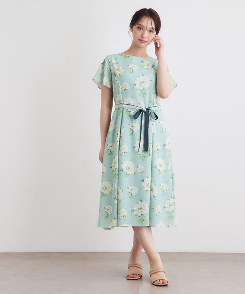 LAURA ASHLEY（ローラアシュレイ） ワンピース 半袖 「2WAYウエスト