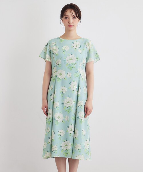 LAURA ASHLEY（ローラアシュレイ） ワンピース 半袖 「2WAYウエスト