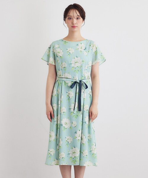 LAURA ASHLEY（ローラアシュレイ） ワンピース 半袖 「2WAYウエスト