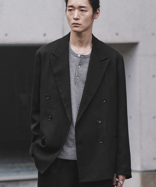 WYM LIDNM ジャケット テーラードジャケット MELANGE TWEED DOUBLE