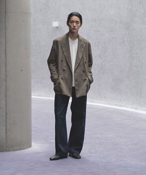 WYM LIDNM ジャケット テーラードジャケット MELANGE TWEED DOUBLE