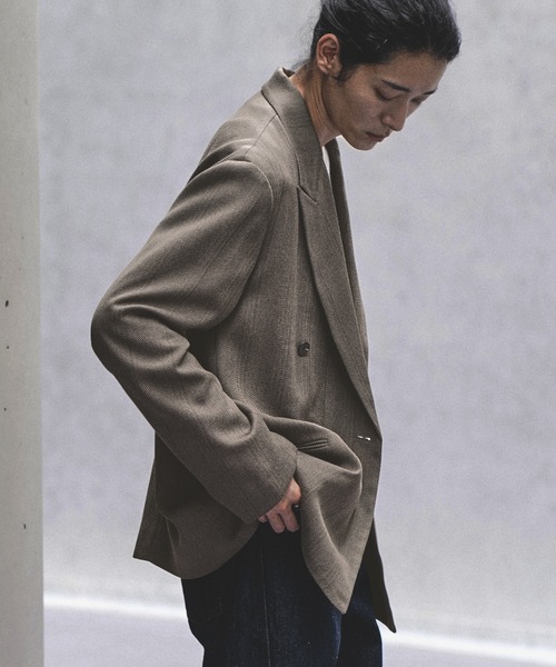 WYM LIDNM ジャケット テーラードジャケット MELANGE TWEED DOUBLE