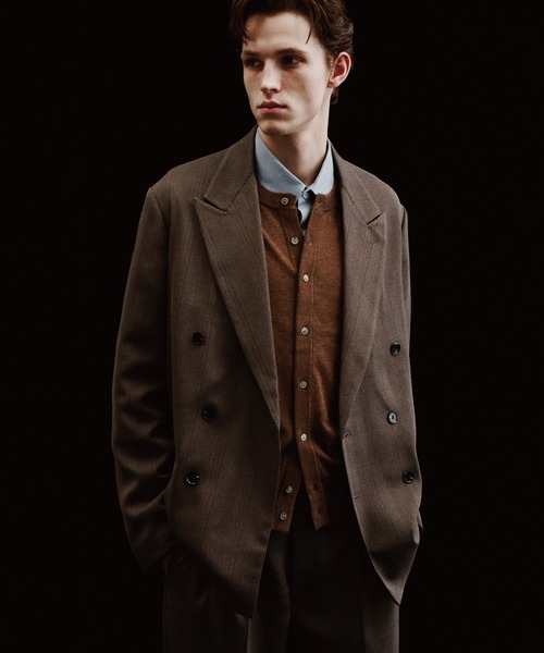 WYM LIDNM ジャケット テーラードジャケット MELANGE TWEED DOUBLE