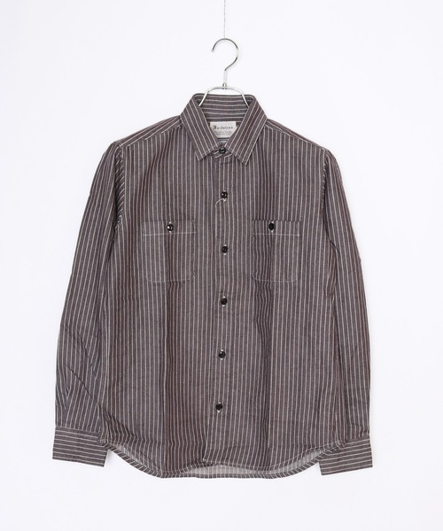 WESTSEA（ウエストシー） シャツ 日本製 ヒッコリー長袖ワークシャツ