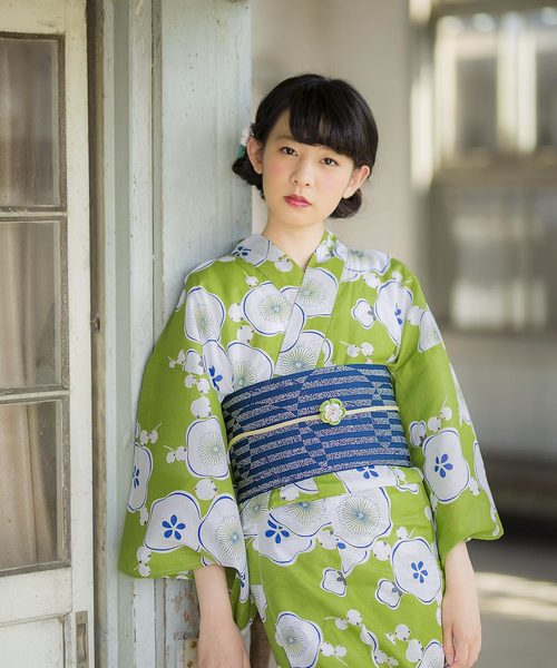 KIMONOMACHI レディース 浴衣帯 自然な形の作り帯 小袋帯 半幅帯 浴衣