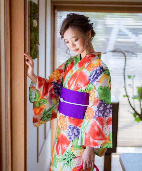 KIMONOMACHI 半幅帯 レディース 浴衣帯 自然な形の作り帯 小袋帯 半幅