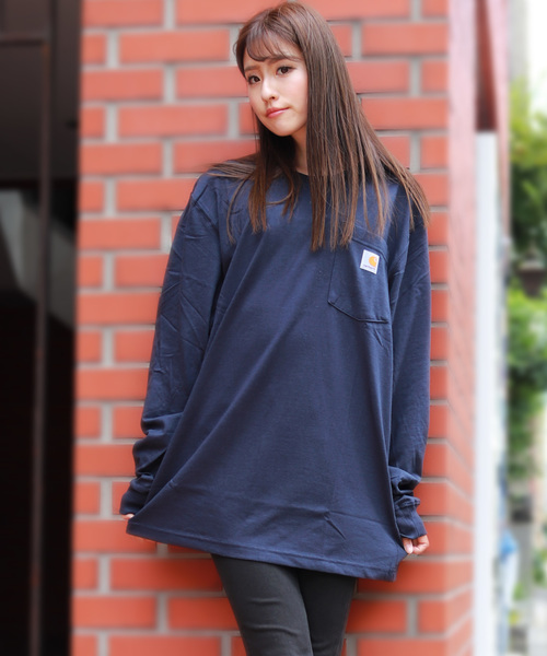 Carhartt（カーハート） tシャツ ワッペン 長袖Tシャツ メンズ