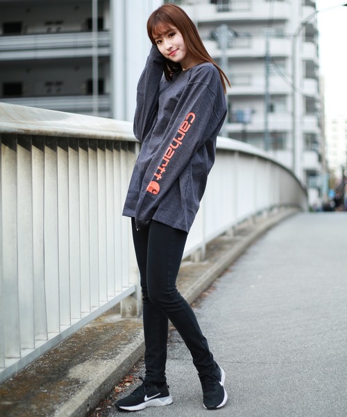 超希少★90's★carhartt★カーハート★ワッペンロゴ★ネルシャツ★XL Carhartt（カーハート） tシャツ ワッペン 長袖Tシャツ メンズ