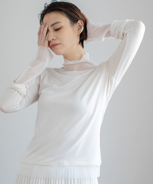チュールハイネックT MARECHAL TERRE（マルシャルテル） tシャツ チュールハイネック
