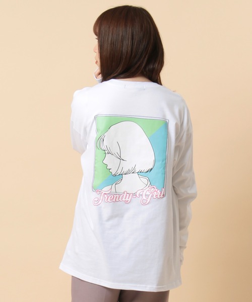 Tシャツ Tシャツ ガールイラスト 手書き風 レトログラフィック 長袖tシャツ Zozotown Yahoo 店 通販 Yahoo ショッピング