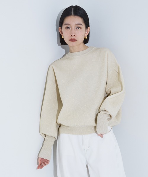 新品 OMMO テントラインボリュームスリーブニット OMMO ONLINE STORE / TENT LINE KNIT OP