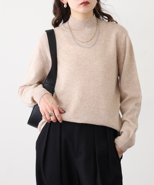 ニット セーター BRODIAEA 洗えるカシミヤシリーズ ハイネックニット