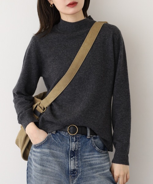 ニット セーター BRODIAEA 洗えるカシミヤシリーズ ハイネックニット